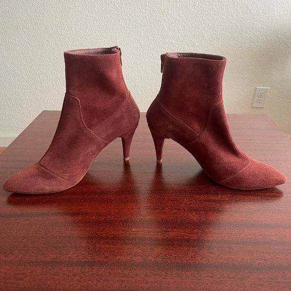 NWOT Free People Brown Suede Willa Ankle Boots - Picture 3 of 5
